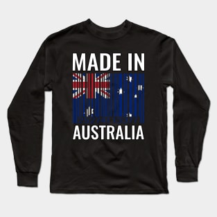 Made In Australia Barcode Flag Long Sleeve T-Shirt